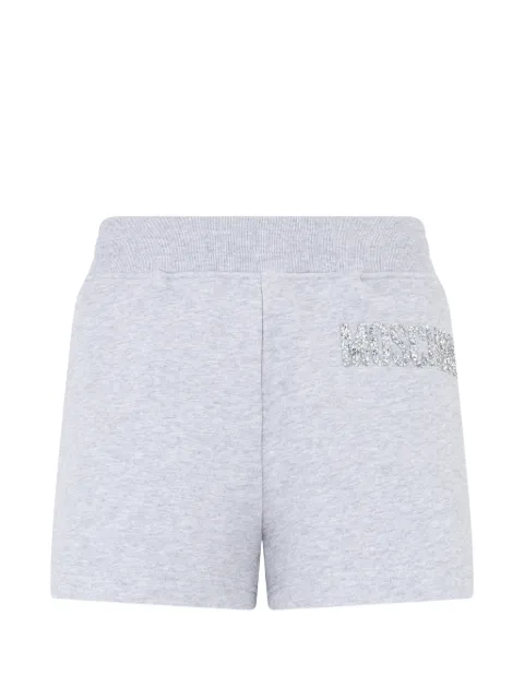 Moschino logo-embellished cotton shorts Grey A03295428