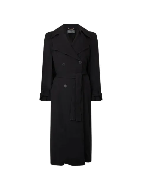 Alberta Ferretti belted double-breasted coat Black A06020130