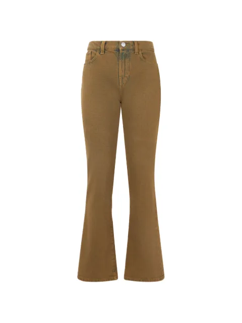Alberta Ferretti logo-patch flared jeans Brown A03081680