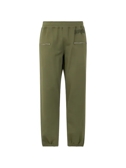 Moschino zip-detail track pants Green A03167028