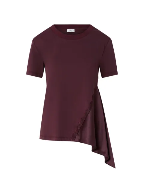 LIU JO bimaterial T-shirt Purple WF6139JS904