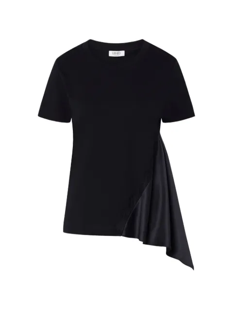 LIU JO bimaterial T-shirt Black WF6139JS904