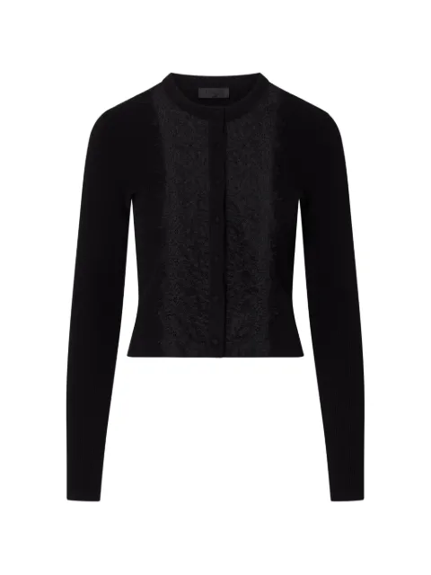 LIU JO bi-material T-shirt with puff sleeves Black WF6131JS90422222