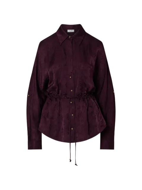 LIU JO floral-jacquard drawstring shirt Purple WF6119T730A