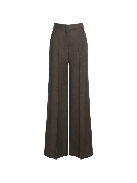 Max Mara pressed-crease wide-leg trousers Brown 2621136052600