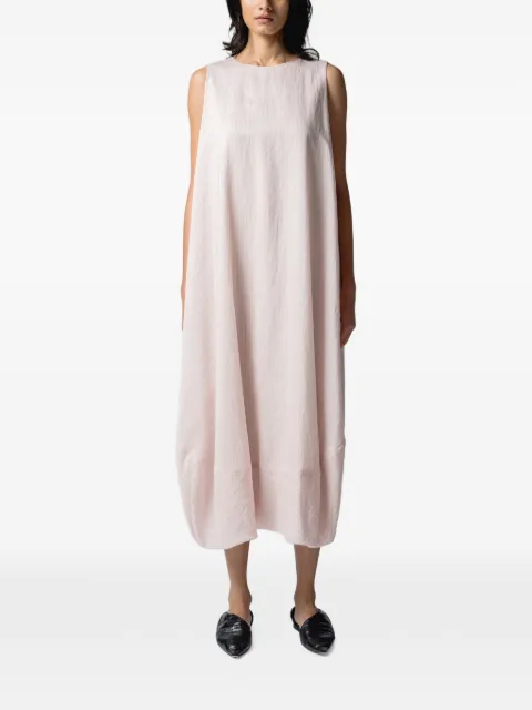 Muller Of Yoshiokubo stripe back-open midi dress Pink MLS26609