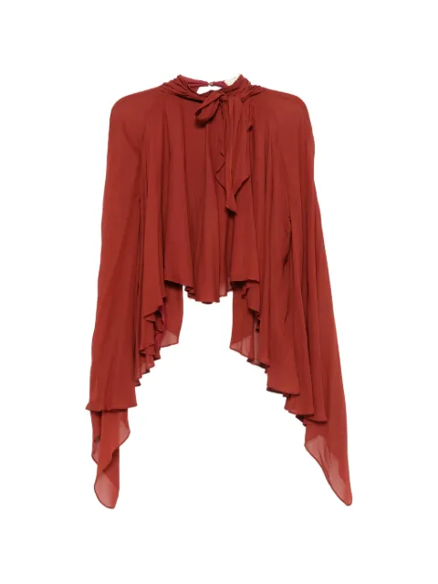 De La Vali Mia draped pleated top Red DS2821