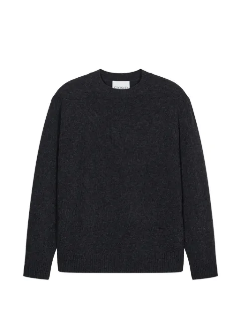 Closed crew-neck wool sweater Grey C8643998U22
