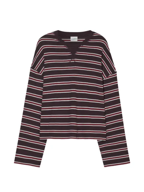 Closed striped long-sleeve top Brown C95375420ST