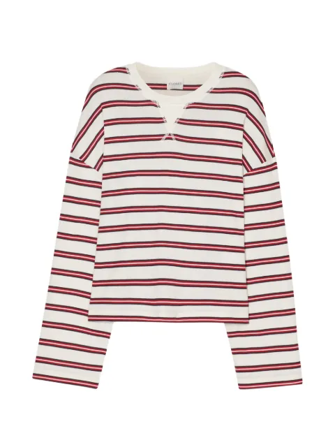 Closed striped long-sleeve T-shirt Neutrals C95375420ST