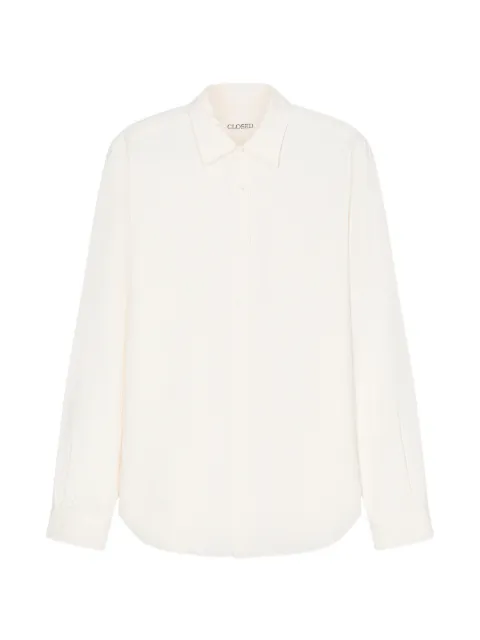 Closed patch-pocket cotton shirt Neutrals C8410226P20