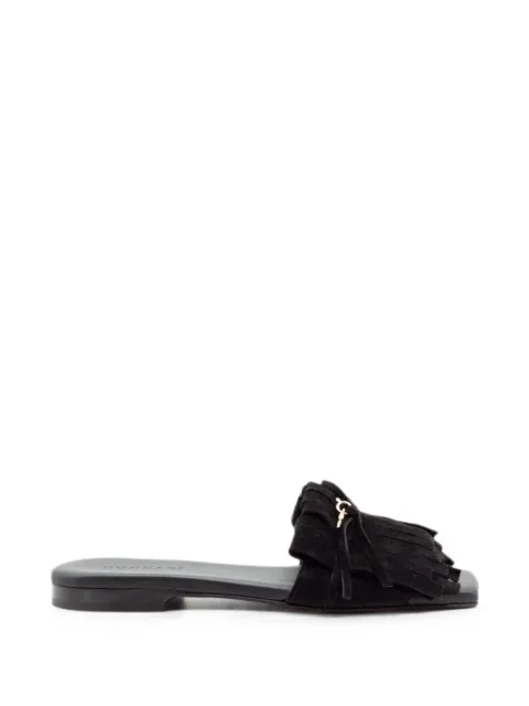 Donnarì fringe-detail flat sandals Black GD19BB