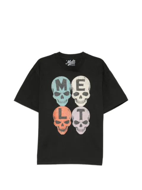 Melt skull-print T-shirt Black MS5373