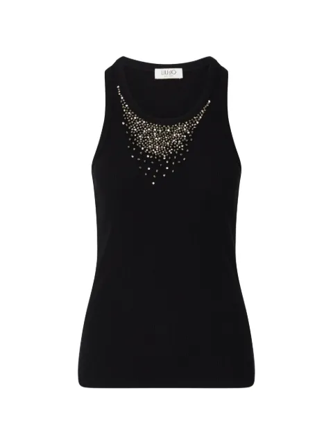 LIU JO T-shirt with jewel decoration Black WF6408J4822