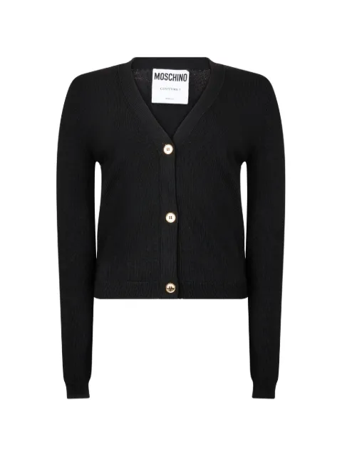 Moschino button-up V-neck cardigan Black A09269904