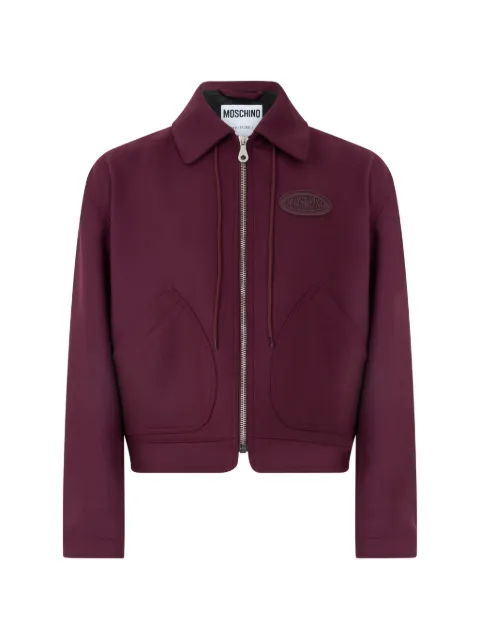 Moschino cropped zip-up jacket Purple A06067010