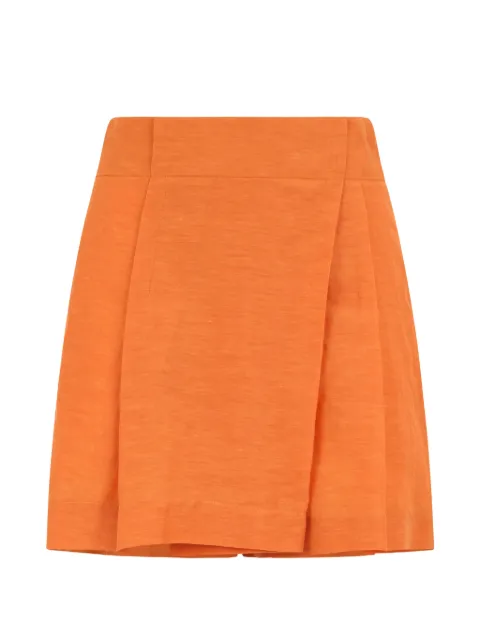 Alberta Ferretti pleated wrap mini skirt Orange A03160120