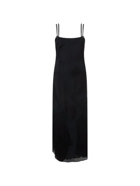 Moschino patchwork mesh-panelled maxi dress Black A04265554