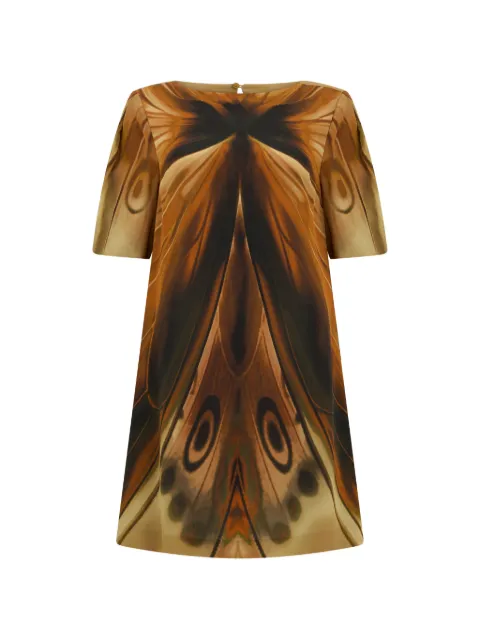 Alberta Ferretti printed short-sleeve mini dress Brown A04570146