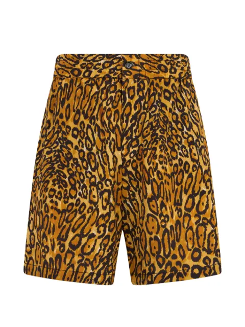 Moschino leopard-print shorts Brown A03437055