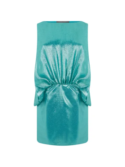 Alberta Ferretti ruched sleeveless mini dress Blue A04460127