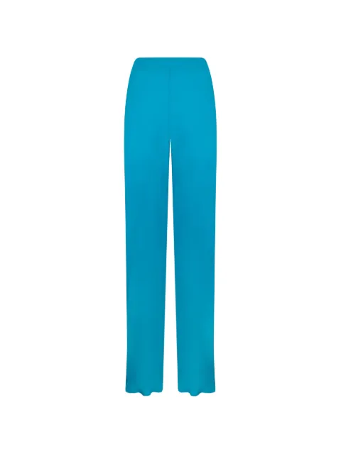 Alberta Ferretti silk high-waisted trousers Blue A03070119