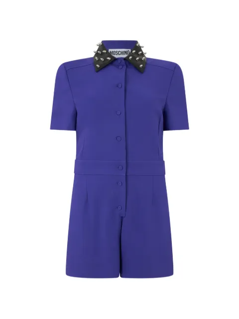 Moschino stud-embellished collar playsuit Blue A04405425
