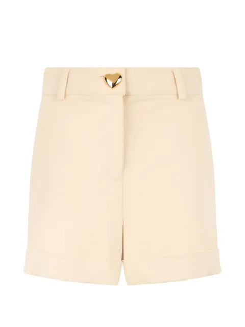 Moschino heart-button turned-up shorts Neutrals A03335525