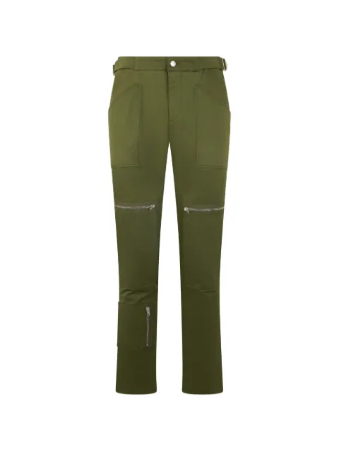 Moschino zip-detail straight-leg trousers Green A03077021