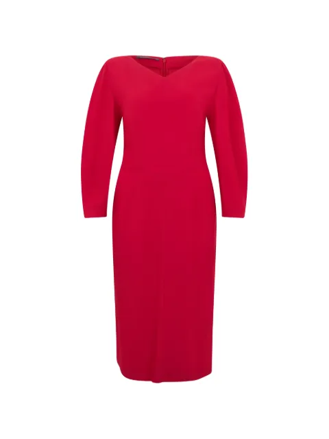 Alberta Ferretti V-neck midi dress Red A04441618