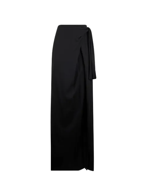 Alberta Ferretti draped wrap-style high-waisted skirt Black A03150130