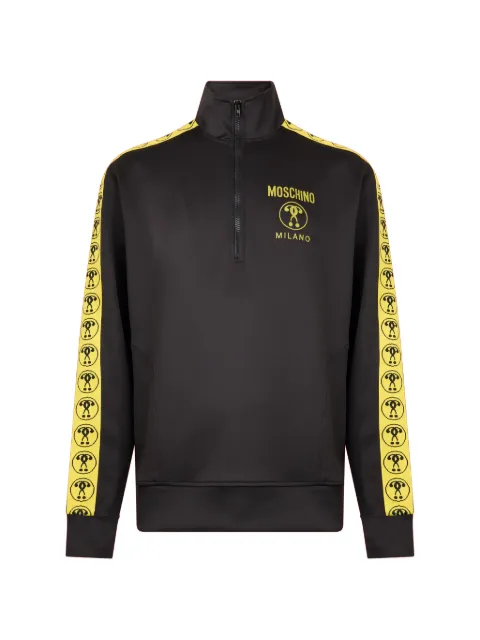 Moschino logo-print half-zip sweatshirt Black A17252029