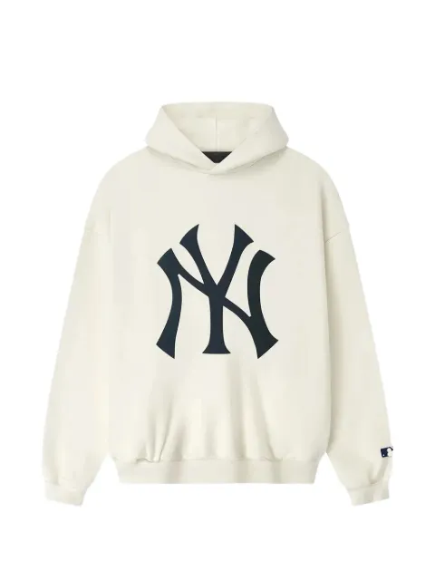 FEAR OF GOD ESSENTIALS x New York Yankees logo-print hoodie Neutrals 192ML254104F