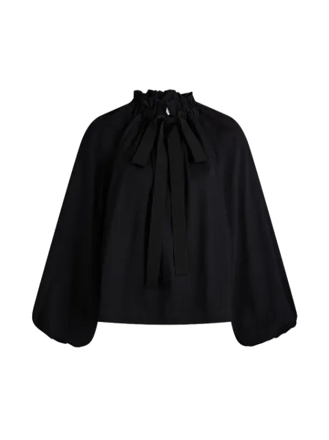 Patou ruffled tie-neck blouse Black JE2629999999B