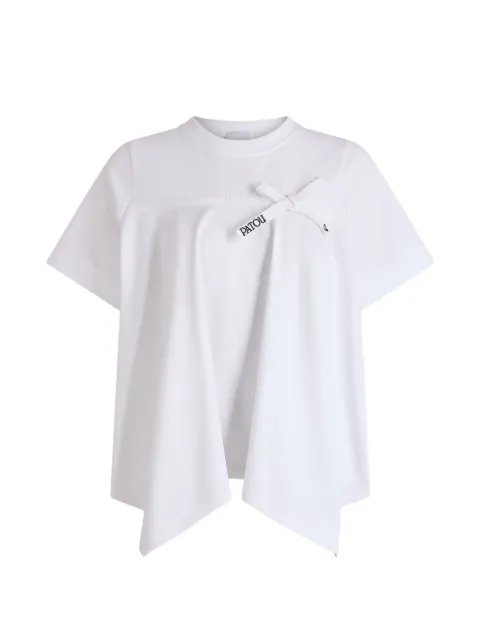 Patou draped bow-detail T-shirt White JE2599990001W