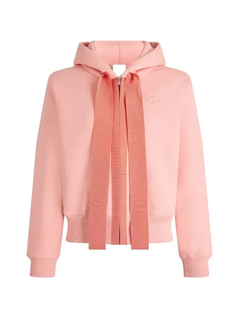 Patou bow-detail zip-up hoodie Pink JE2709995464P