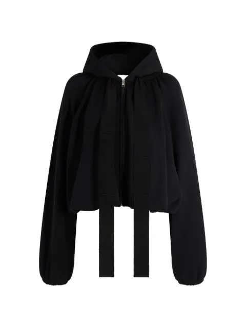 Patou zip-up hooded hoodie Black JE2669995999B