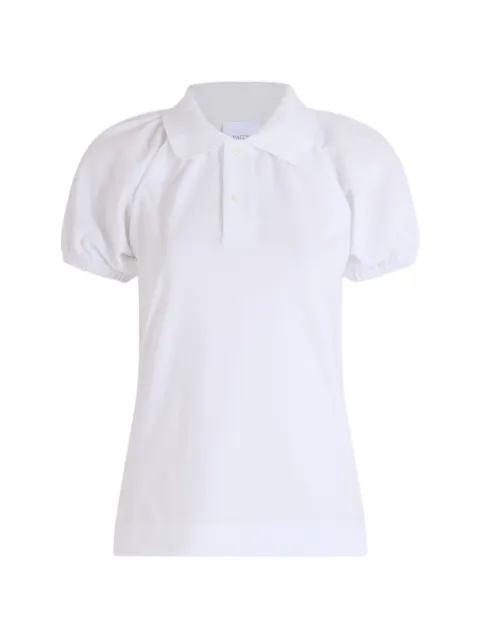 Patou volume-sleeve polo shirt White JE2699975001W