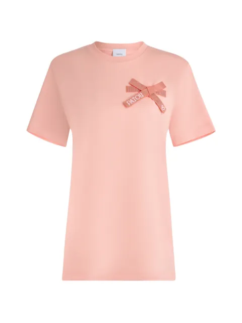 Patou bow-detail T-shirt Pink JE1859999464P