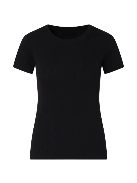 LIU JO ribbed T-shirt with logo patch Black PF6062J4822
