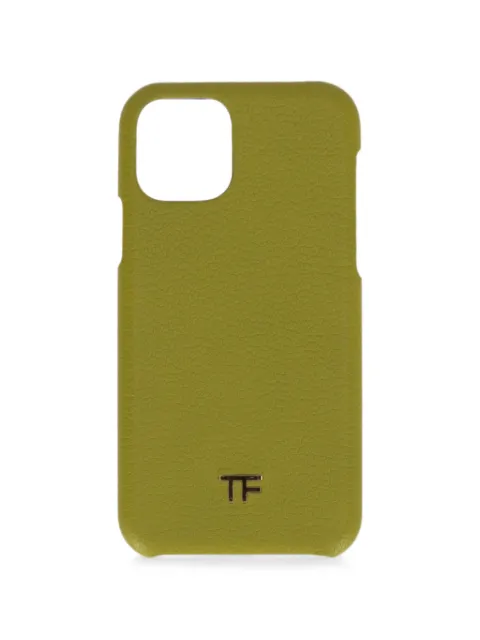 TOM FORD logo-plaque iPhone case Green S0333TLGO005