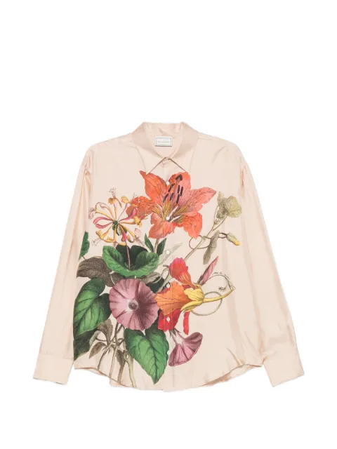 Pierre-Louis Mascia floral-print silk shirt Neutrals ALOESCML10643
