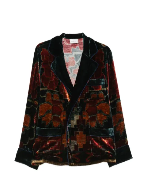 Pierre-Louis Mascia Kanpur geometric-print jacket Red KANPURSGC11351101519501