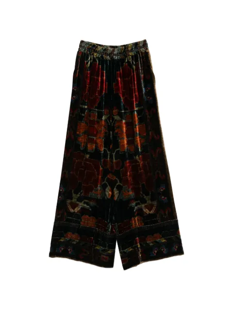 Pierre-Louis Mascia Kanada geometric-pattern trousers Red KANADAPT12599101519503