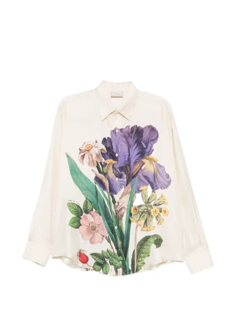 Pierre-Louis Mascia floral-print silk shirt Neutrals ALOESCML10643
