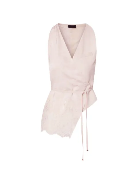 LIU JO jacquard top with lace details Neutrals PF6054TS96AX0793