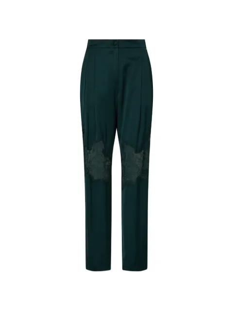 LIU JO satin trousers with lace details Green PF6036T522AX0792