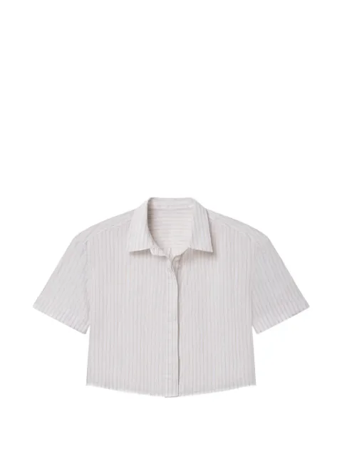 A.L.C. Mel striped short-sleeve shirt White 5TOPS02122