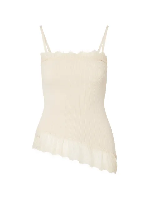 LIU JO asymmetric top with lace details Neutrals PF6008MS99EX0793