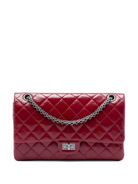 CHANEL Pre-Owned 2010-2011 Quilted Crinkled Patent Reissue 2.55 Double Flap 226 shoulder bag Red WVQWW2N4WNV76TTV